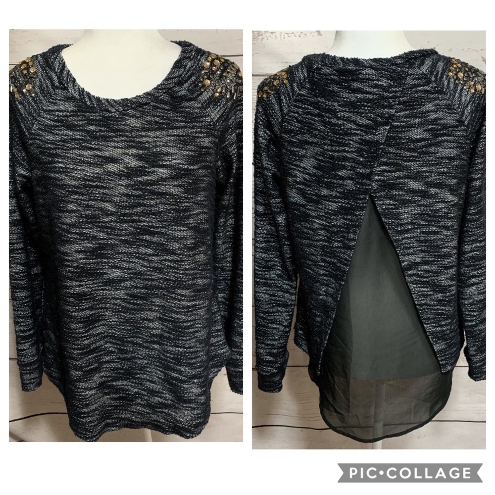 NWOT Vanity Knit W Copper Embellishments Sweater